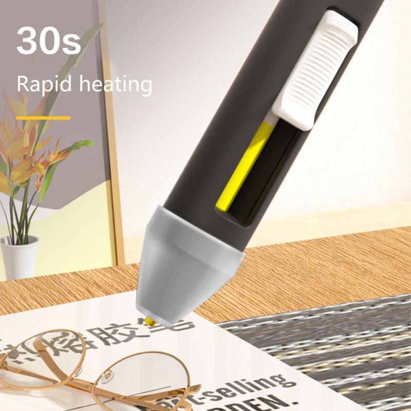Cordless Hot Glues Guns Quick Preheating Automatic Sticking Hot Glues Pen Glues Sticks USB C Rechargeable Hot Glues Pen