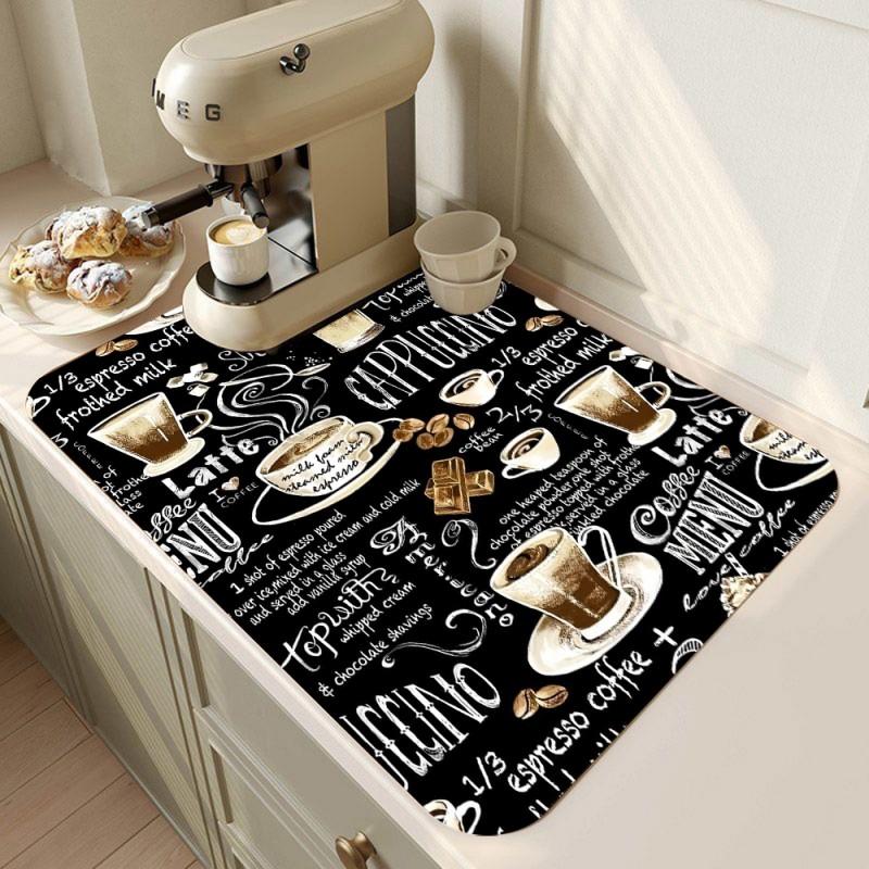 Küche Super Absorbierende Matte Kaffee Abtropfmatte Trockenmatte Schnelltrocknend Badezimmer Abtropfpad Küchenarmatur Platzset