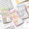 Korean Style Scrapbook Stickers Adorable Comic Character Stickers for DIY Decor Journal Scrapbook 3-Fold Themed Decorative Set