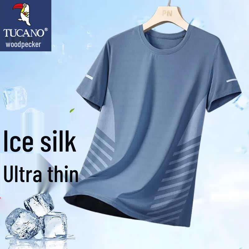 TUCANO Men's Ice Silk Quick Dry Short Sleeve T-Shirt