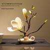 Magnolia Zen Vases Set: Bonsai-Style Table Ornaments & Home Decor Floral Art
