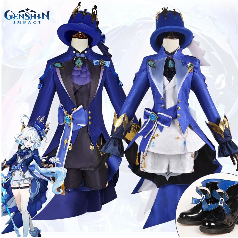Focalors Genshin Impact Cospaly Costume Adult Party Dressing Anime Show Clothing