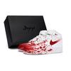 Air Force 1 Покриття Стійке до Ковзання та Стирання Середні Скейтбордичні Кросівки Чоловічі Білий Червоний CW2289-111(Team80-SBOX)
