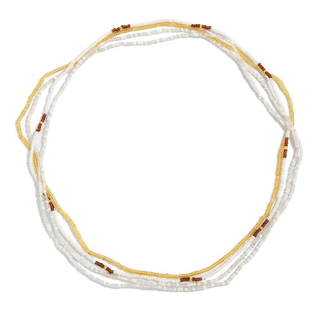 Beach Vacation Conch Starfish Imitation Pearl Waist Chain, Turtle Rice Bead Beaded Elastic Body Chain