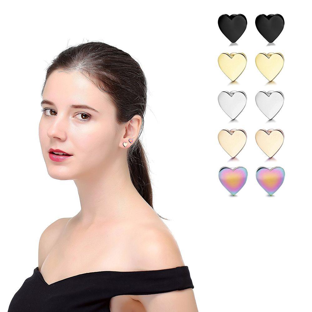 

2 шт. в форме сердца пирсинг хряща серьги-гвоздики для ушей серьги-гвоздики пирсинг