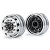 AXSPEED Front Rear Wheel Rim Hubs Rubber Tyres with Foam Inserts for 1/14 Tamiya Truck Trailer Tractor RC Car Tires