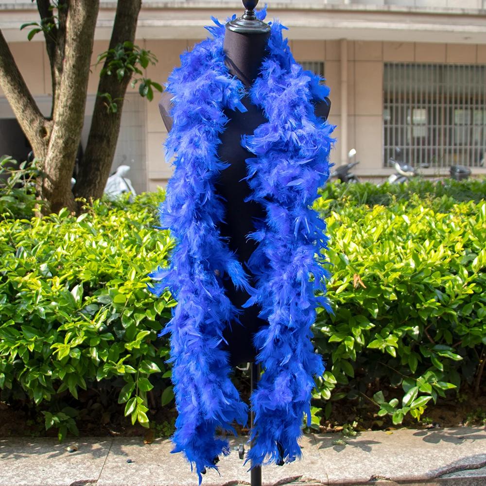 DIY 2M Turkey Feather Boa 38g-90g Marabou Feathers Boa Dyed Colors for Wedding Scarf Shawl Decor DIY Crafts Costume Accessories