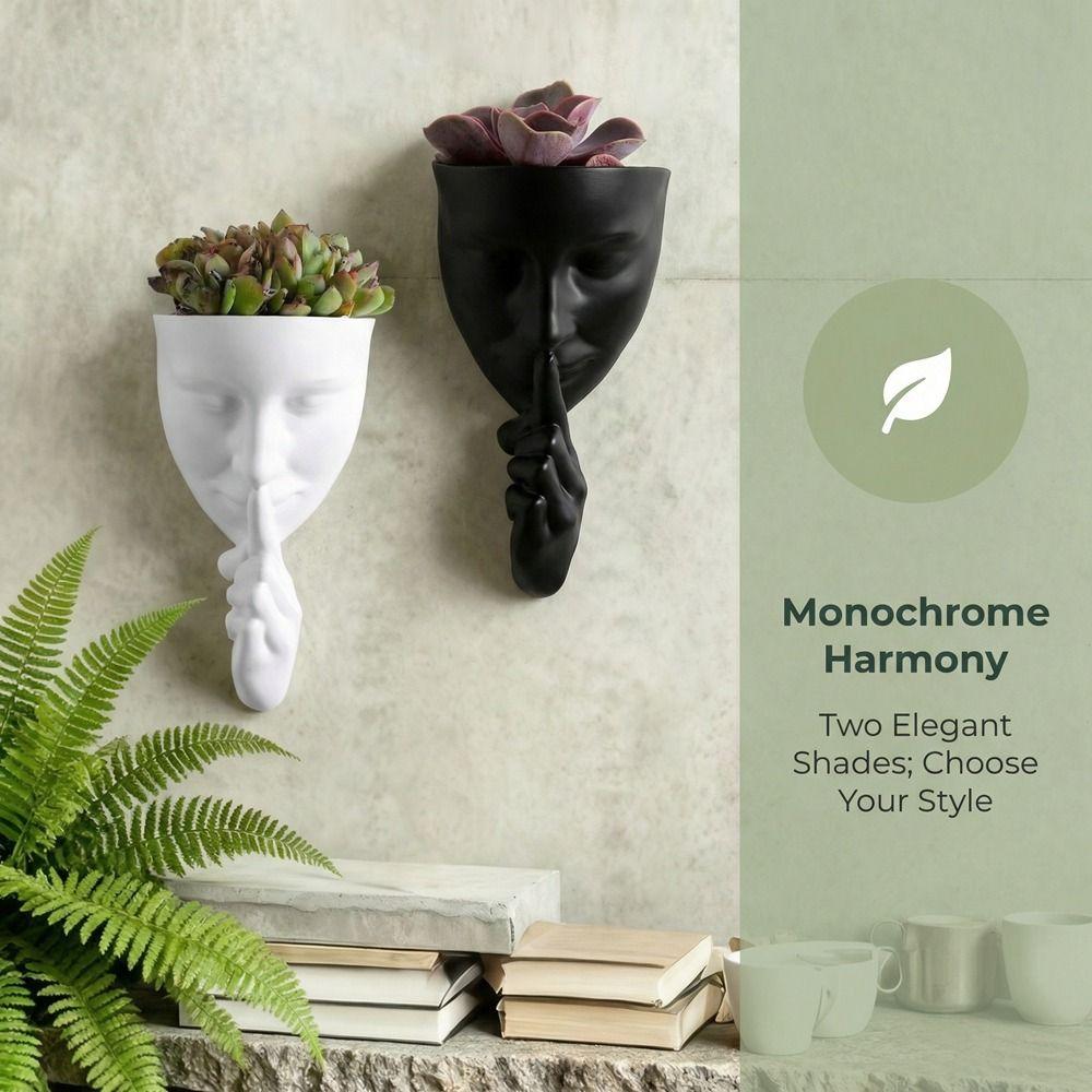 Bohemian Style Decorative Vases Silent Human Face Artistic Face Planter Hanging Planter  Bedroom