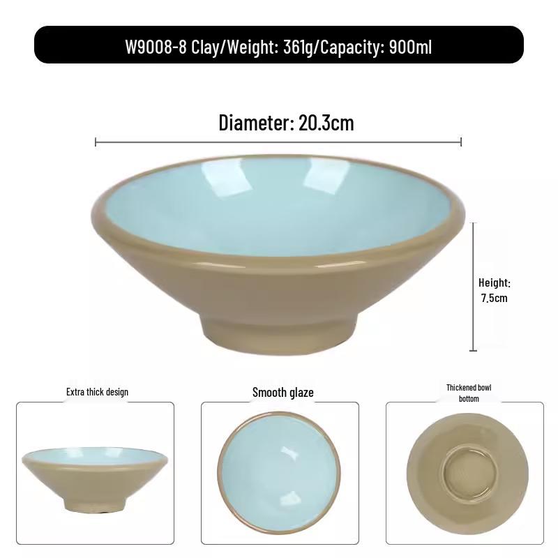 Extra Thick Melamine Conical Noodle Bowl