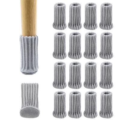 16Pcs Stuhlhussen Hochelastische rutschfeste Stuhlbeinfüße Abdeckungen Abdeckungen Strickmöbelabdeckungen