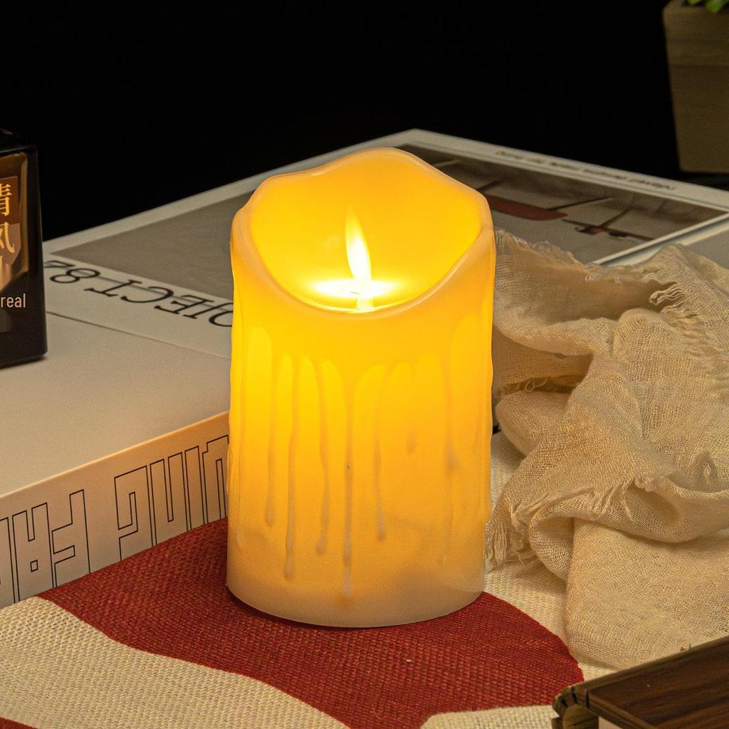Flickering LED Candles with 10-Key Remote for Weddings, Parties, and Home Decor Script Props