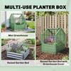 61 X 61cm Garden Planter Bed, with Cover - Green and Silver