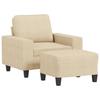 VidaXL Armchair with Footrest Cream 60 Cm Fabric, Sofa, Armchair, TV Armchair, Single Sofa, Sofa, Recliner Sofa, 3201145