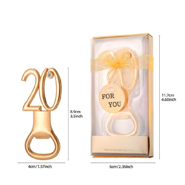 Golden Bottle Opener with Number Essential Beer Opener Tool for Any Celebration
