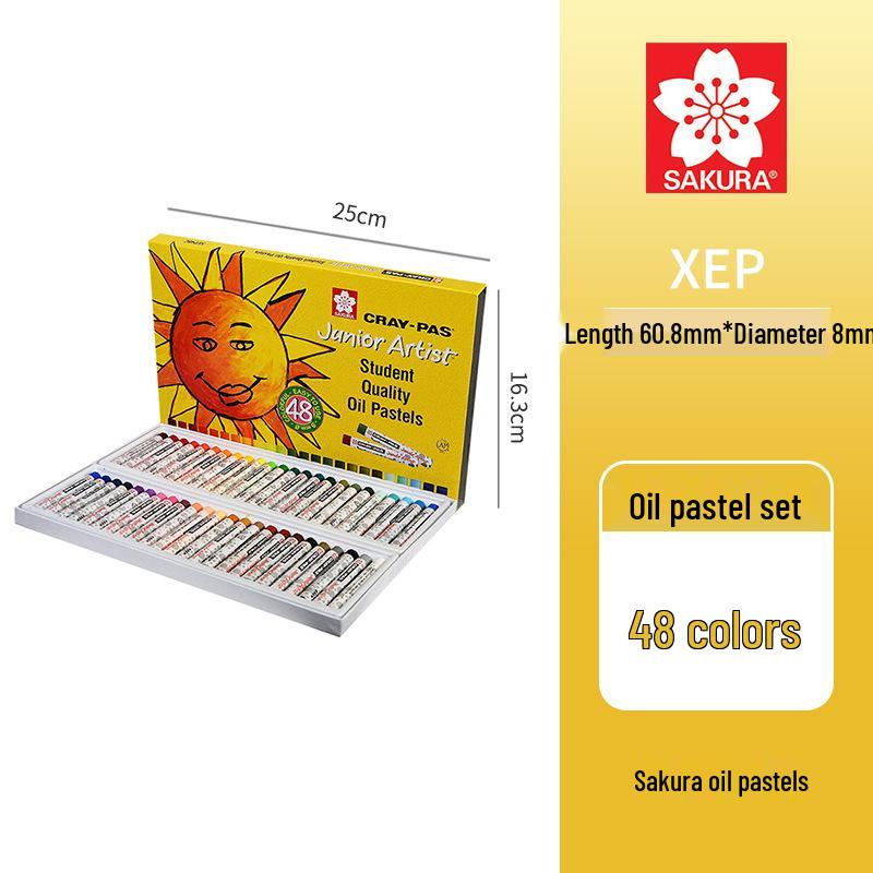 Washable Japan Sakura Oil Pastels: No-Mess Crayons for Kids & Students