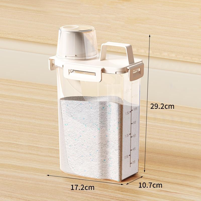 

4 шт. Пластиковый контейнер для хранения продуктов - Круглый прозрачный набор для хранения продуктов, Подходит для круп, риса, муки