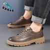 2025 new men's tooling shoes genuine leather fashion versatile low-top Martin shoes comfortable leather shoes