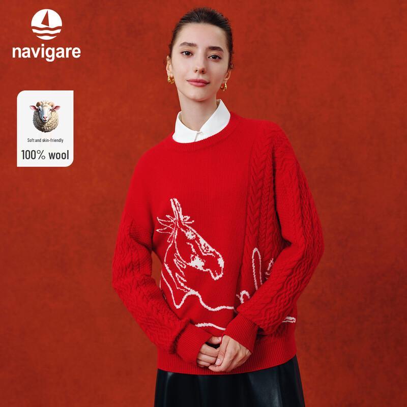 

Navigare Women s Zodiac Horse Premium Wool Knit Sweater S