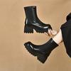Thick-soled Boots Women's Autumn and Winter New Personalized Trendy Shoes Waterproof Table Thick Heel Elastic Thin Boots Medium Boots