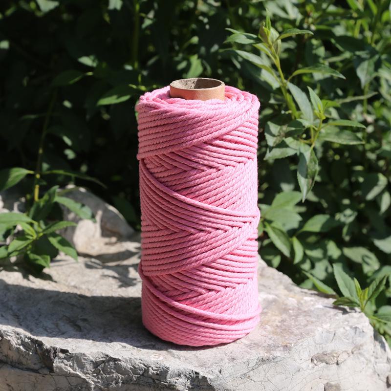 2 mm farbiges Baumwollfadenseil für selbstgemachte dekorative geflochtene Wandteppiche