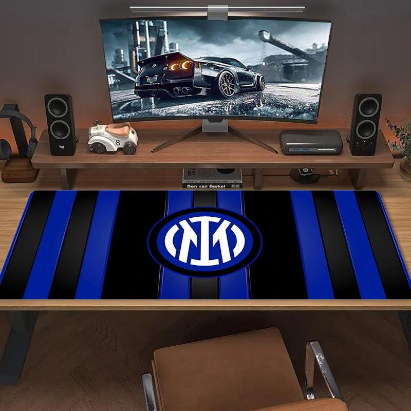 Inter Mailand Farbe Mauspads Großes Gaming-Tischkissen Rutschfeste Laptop-Tablet-Große Mauspads XXL-Matten Mini-PC-Spielmatte Mit Verriegeltem Rand