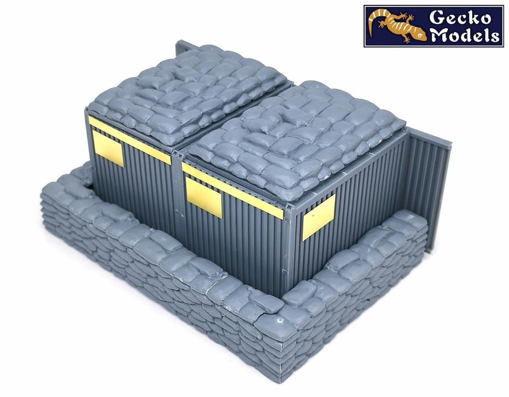 Gecko Model Scale US Military Base Container Barracks Vietnam Plastic Model Kit GEC35GM0116 1/35 (Scenery)