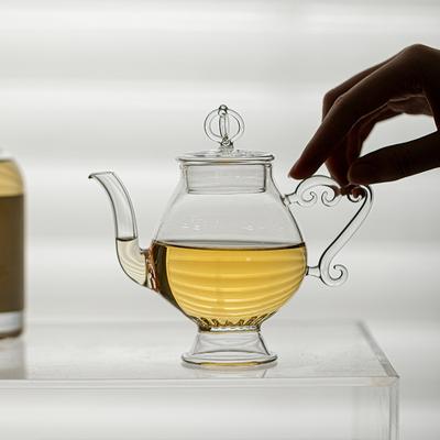 Vintage Handmade Glass Teapot, High Borosilicate Glass Teacup, Fair Cup, Afternoon Tea Utensil