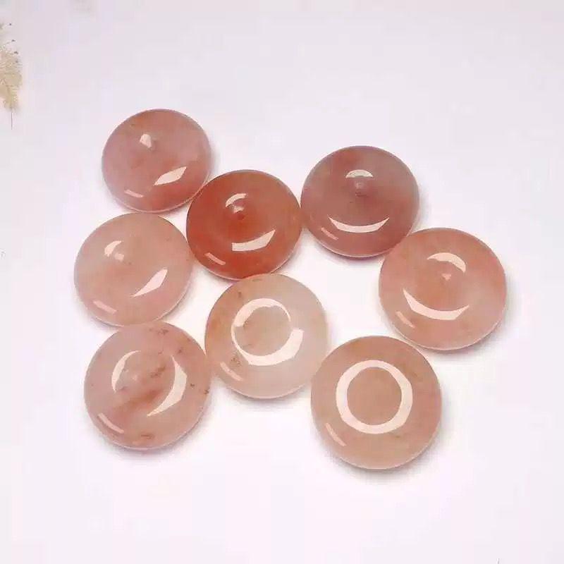 Xinjiang Peach Blossom Golden Silk Jade Pendant Necklace with Pink Jade Buddha Charm