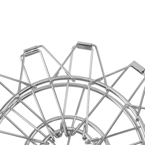 Stainless Steel Foldable Portable Coffee Cone Dripper Filter Holder for Camping and Outdoor Use (Silver)