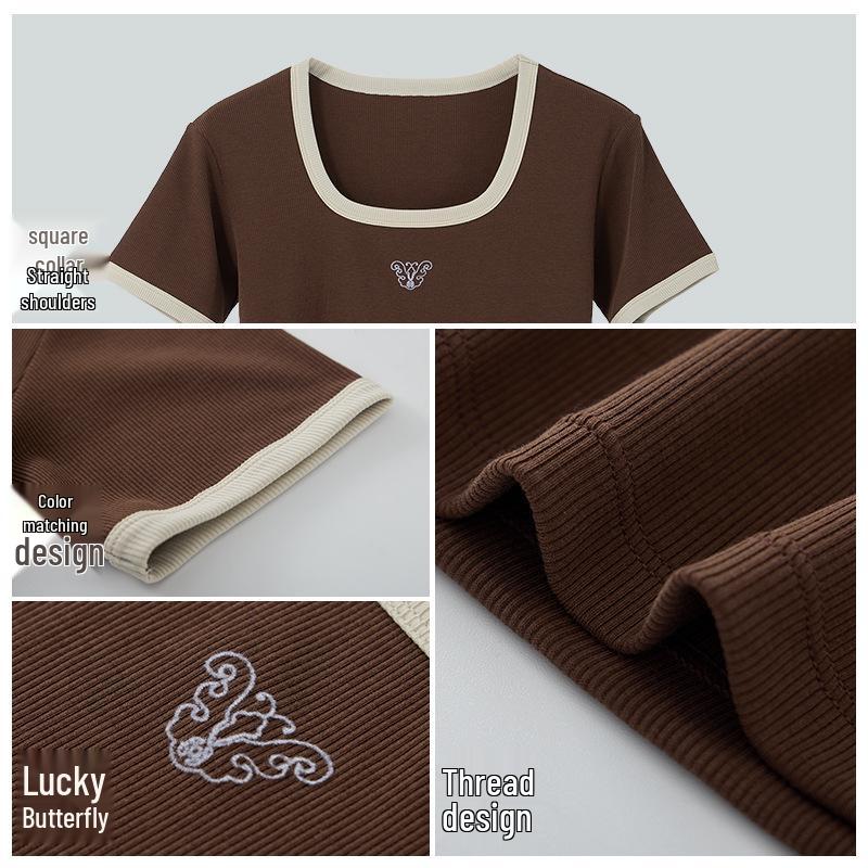 Women's Plus Size Tencel Short Sleeve Antibacterial Slimming T-Shirt