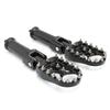 Deluxe Premium Flde Rear Foot Pegs With Durable Chrome And Sleek Finish Black