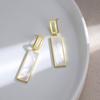 New Square Long Hanging Earrings for Women Colorful Enamel Geometric Statement Dangle Earrings Girls Drop Earrings pendientes