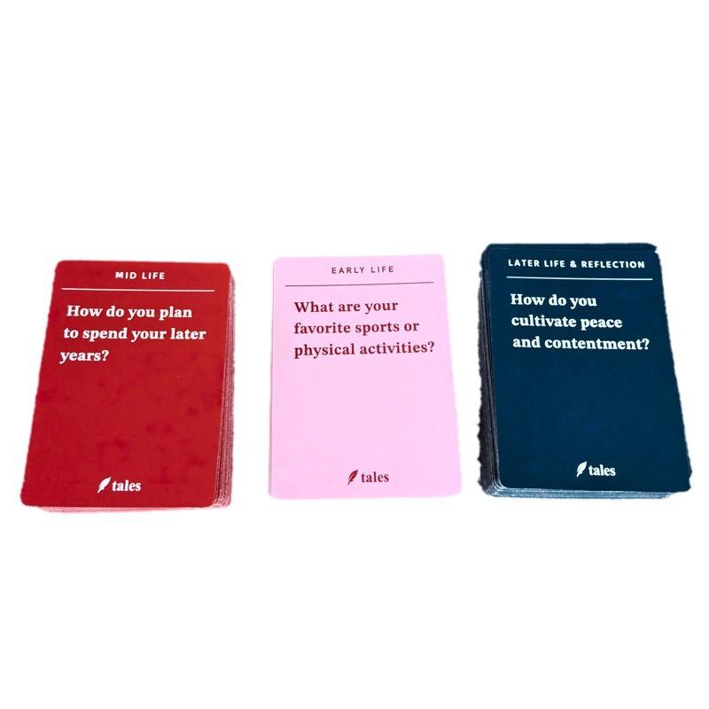 Englische Version Lebensgeschichte Interview-Kit 150 Lebensgeschichte Interviewkarten Familienparty Brettspiel