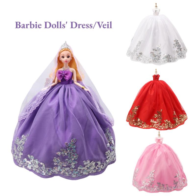 Dreamy Lace Wedding Dress Princess Barbie Doll With Sequin And Bow Prom Dress Wholesale Characters)