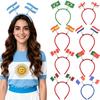 National Flag Headband Decoration ball game Fan Party Decoration Headband National Flag Headband Hair Accessories For Woman Man
