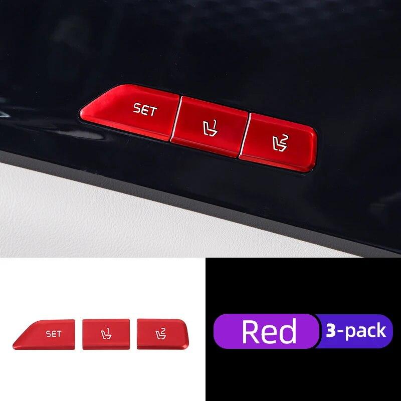 

Для Kia Carnival Sedona KA4 из нержавеющей стали, регулировка автомобильного сиденья, наклейка с блестками, аксессуары для интерьера красный