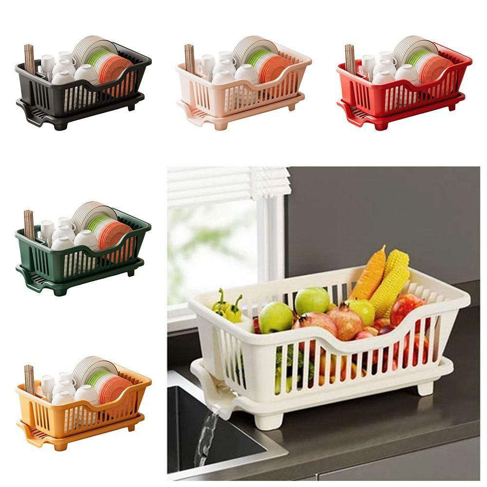 Durable Utensils Drainer Rack Plastic Storage Basket Drain Bowl Rack Dish Drying Rack  Chopsticks