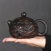 Small capacity purple pottery Xiao Long handmade antique relief teapot household kung fu tea set