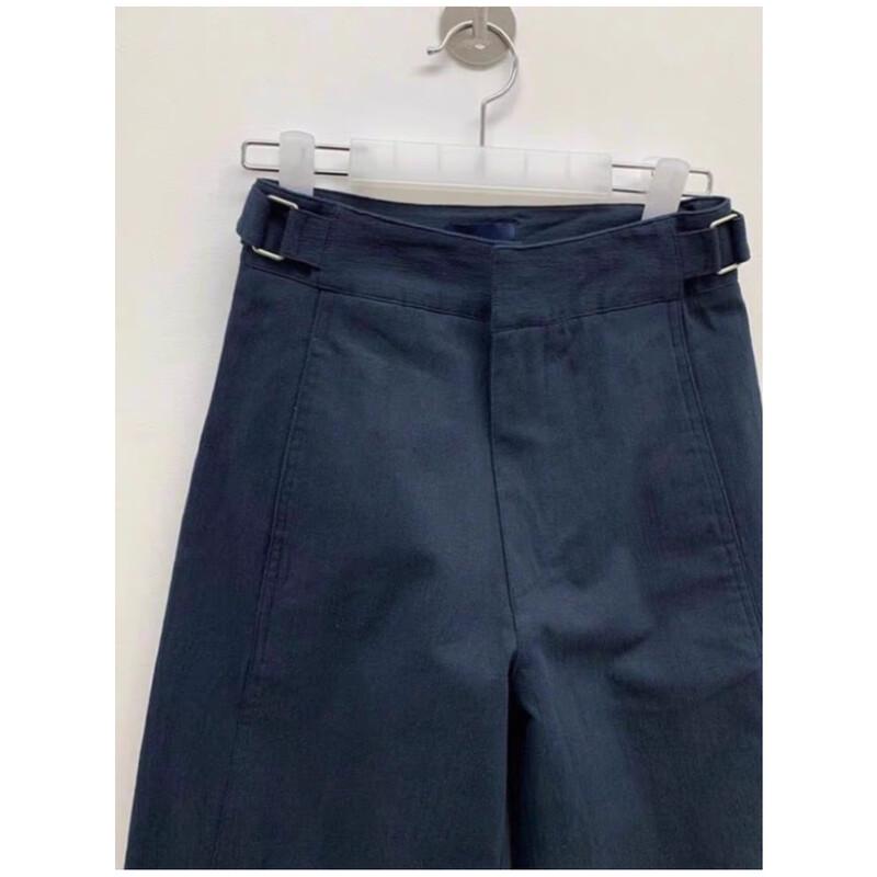 Zuose Women's Navy Wide-Leg Trousers