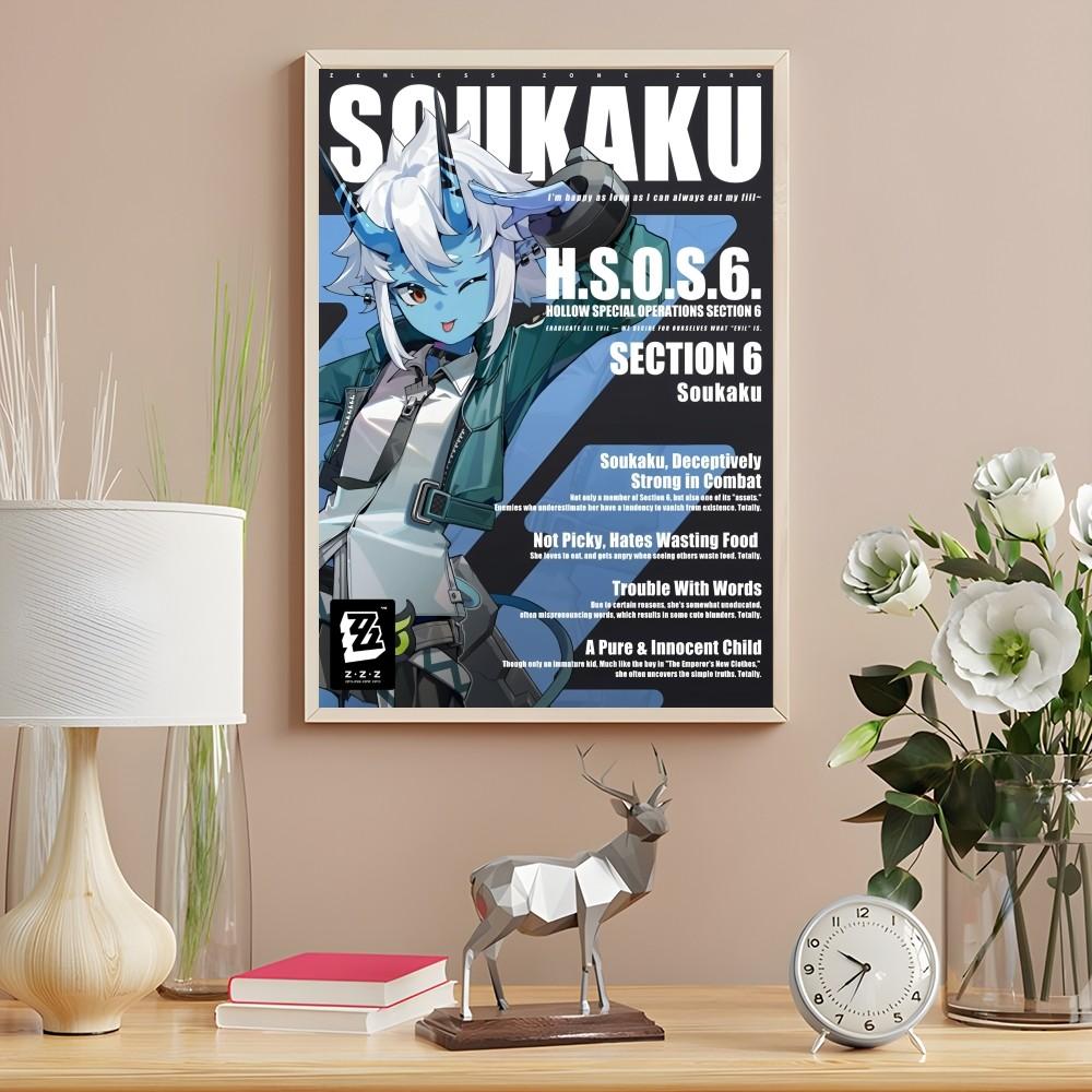 

Игра Zenless Zone Zero Cool Kawaii Плакат Sticky Wall Art Printing Водонепроницаемый Дом Гостиная Спальня Бар Прихожая Эстетический Декор 21cm×30cm NoFrame