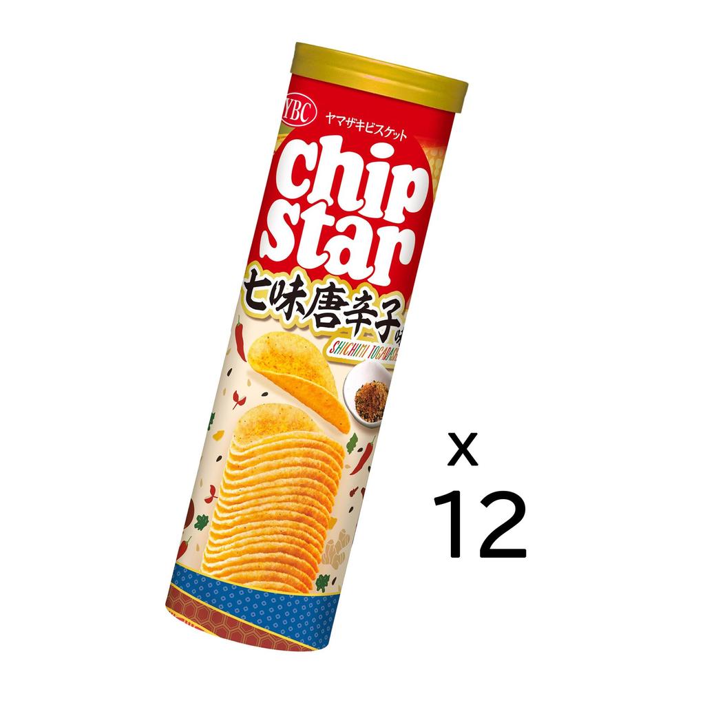 Yamazaki Biscuit Chip Star L Shichimi Togarashi 105g x 12 packs Flavor,