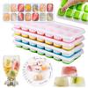 14 Grade Forma de Cubo de Gelo Forma de Silicone Quadrada Forma de Cubo de Gelo Fabricante de Cubo de Gelo Não Tóxico Durável Bar Pub Vinho Blocos de Gelo Fabricante