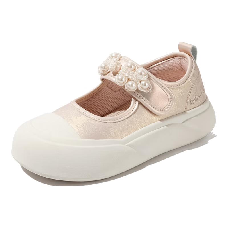 Belle Girls Chinese Style Pearl Canvas Shoes 31