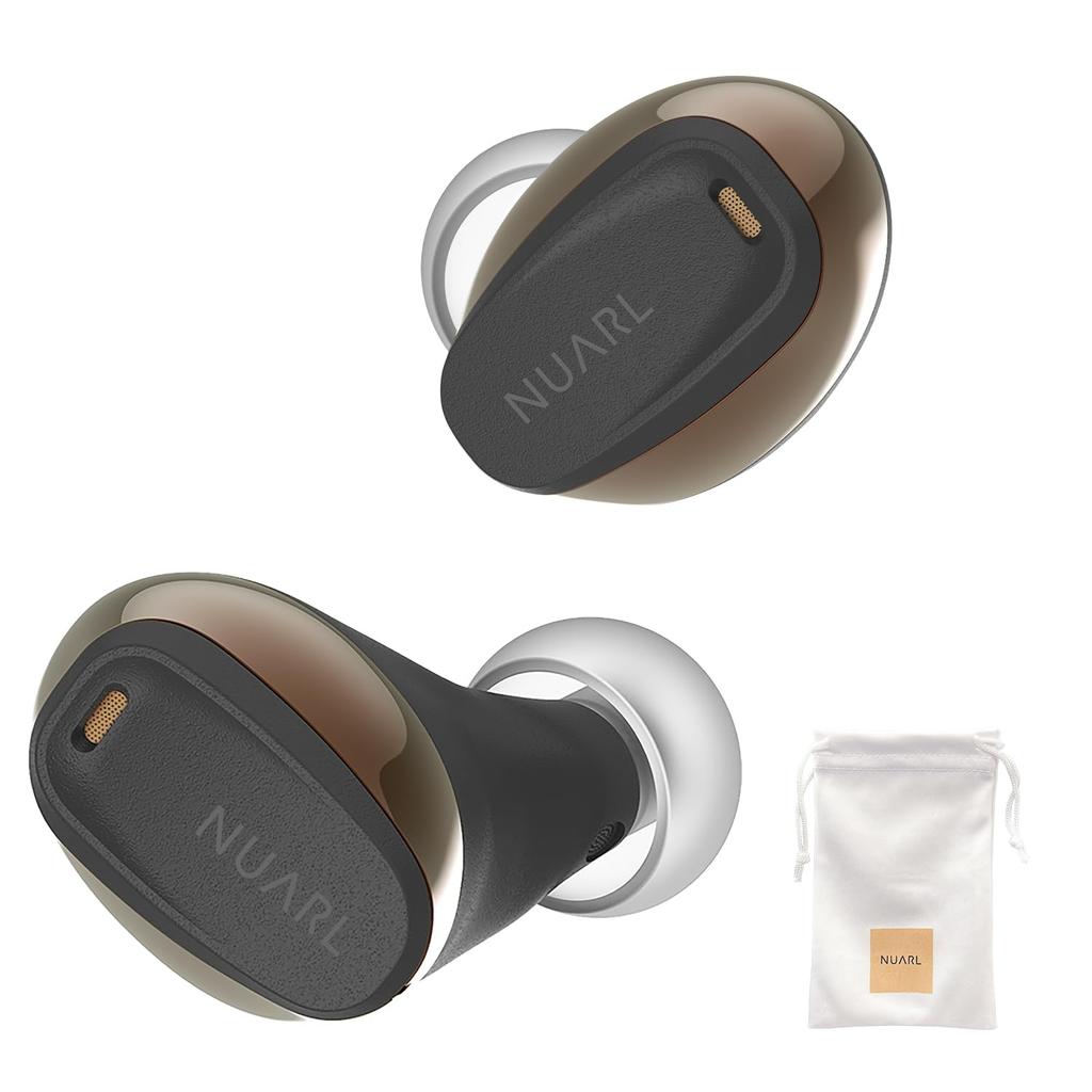 Official NUARL mini3 True Wireless Noise Low Gaming Up to 32 Hours of Ambient Sound IPX4 with Mic Earbuds, Cancelling, Multi-Point Bluetooth, Latency,