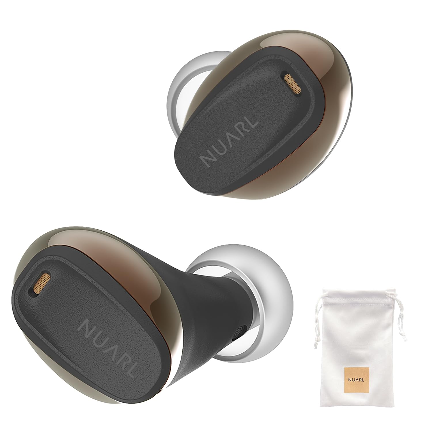 

Official NUARL mini3 True Wireless Noise Low Gaming Up to 32 Hours of Ambient Sound IPX4 with Mic Earbuds, Cancelling, Multi-Point Bluetooth, Latency,