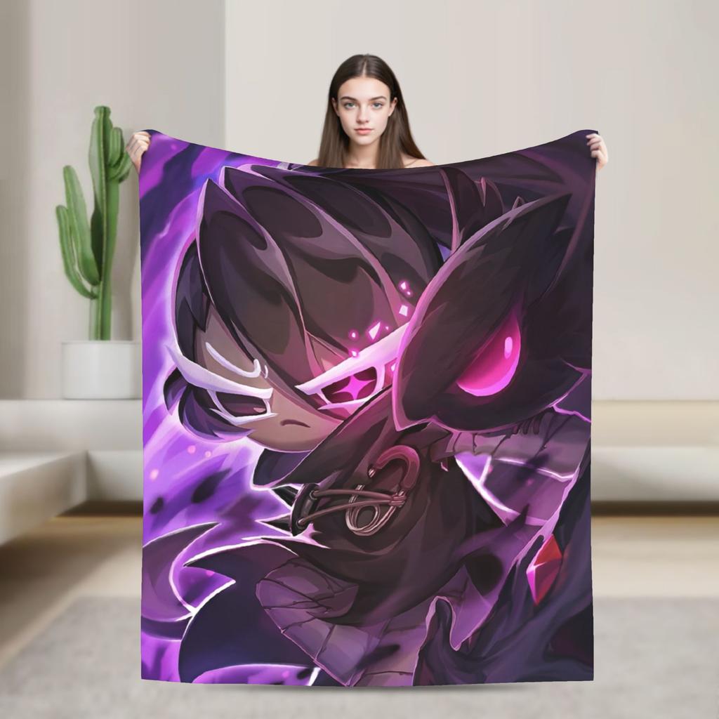 Cookie Run Kingdom Pure Vanilla Cookie Flannel Throw Blanket  for Bedspreads Knitted Blanket Office Super Soft Breathable