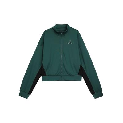 Retro Sports Zip-Up Jacket With Stand Collar Women Jacket Peacock-Green FV7105-366