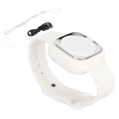 Ultraschall Abwehr Armbanduhr mit Uhrfunktion USB Wiederaufladbar Wasserdichtes Abwehrmittel Armband Weiß