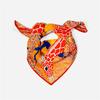 Twill Silk Scarf Woman Giraffe Painting Square Scarves Wraps Bandana Small Hijab Silk Foulards Tie Headband Neckerchief 53CM