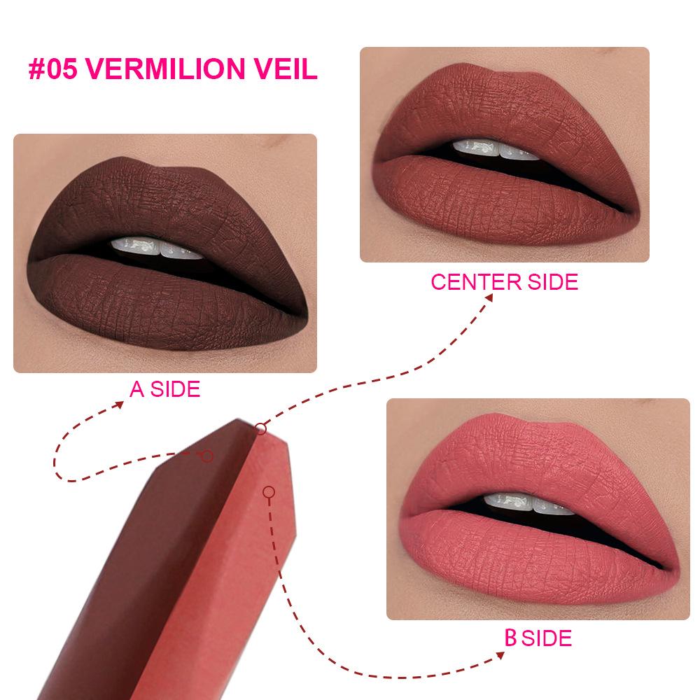 Personalized Waterproof Matte Lipstick Duo - Long-Lasting, Color-Locking, No Logo